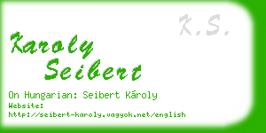 karoly seibert business card